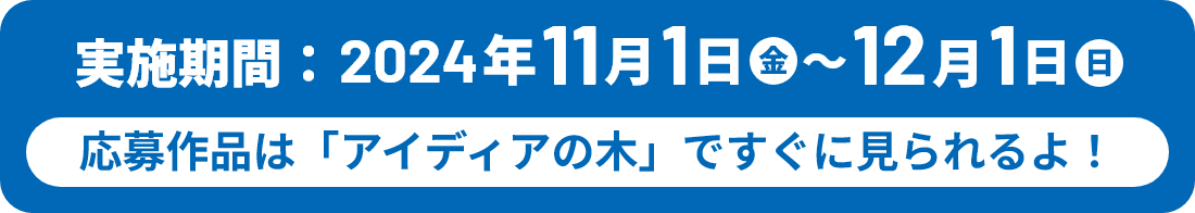 応募期間：2024年11月1日～12月1日